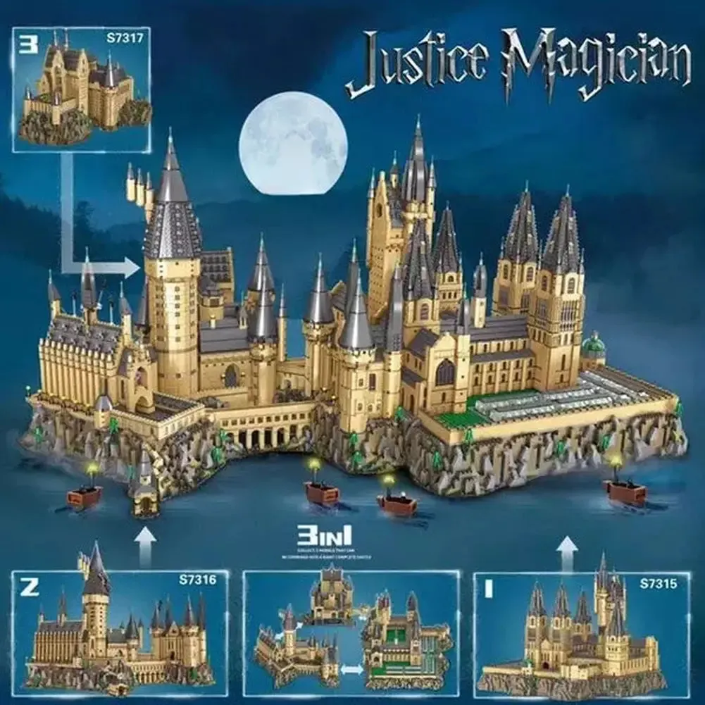 MOC  Compatible  New MOC 3 IN 1 Magic Movie Model Castle Centra Compatible 16060 Building Blocks Brick Assembly    Toys