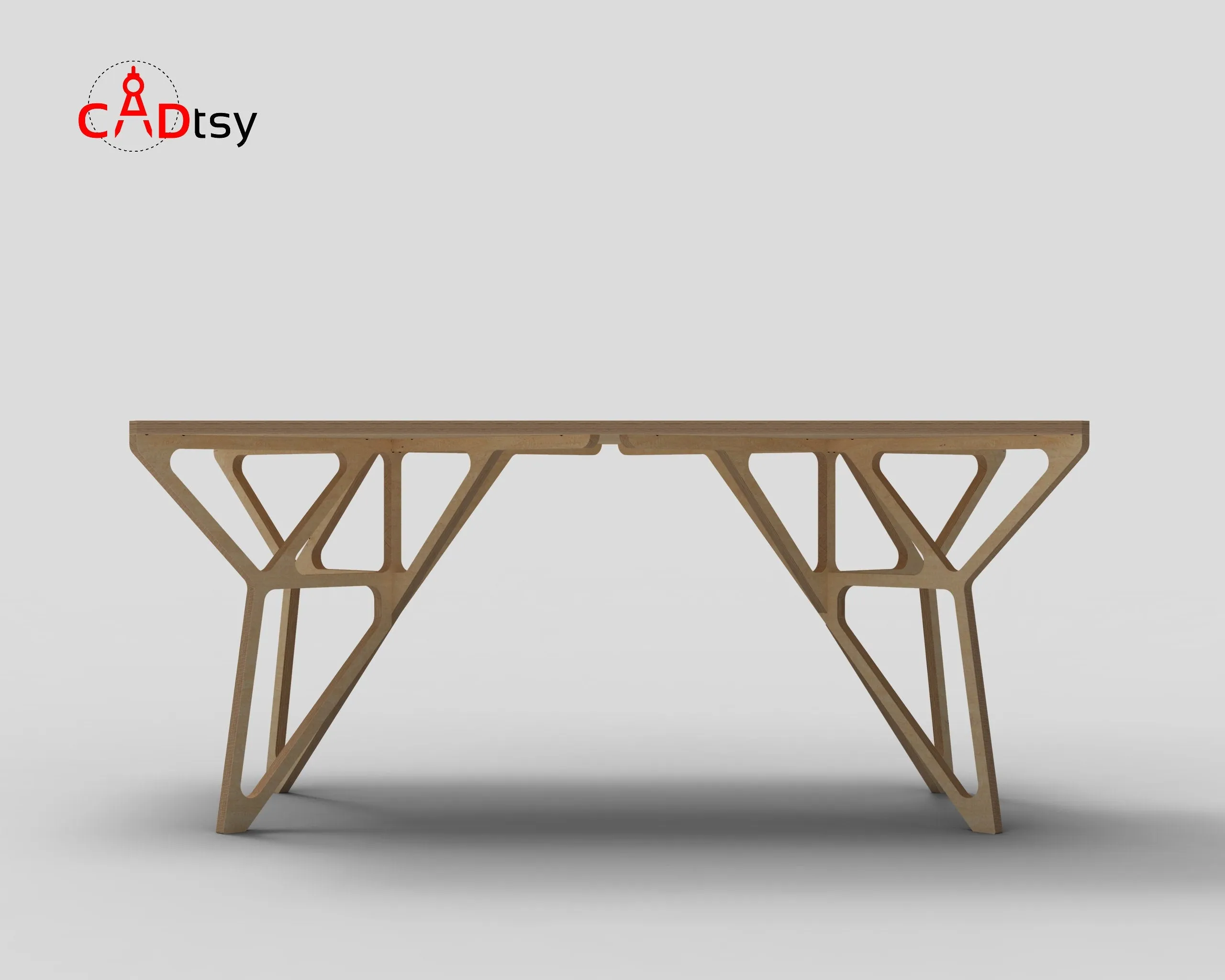 Modern Wooden Table/Desk DXF/SVG CNC Router Cutting Files. 1500x700xH750