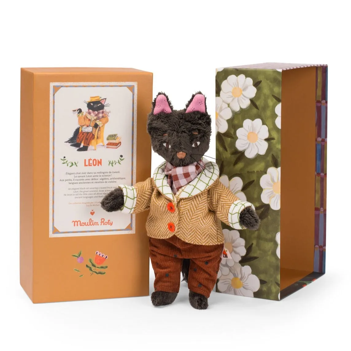 Moulin Roty - Les Minouchkas - Leon the cat soft toy