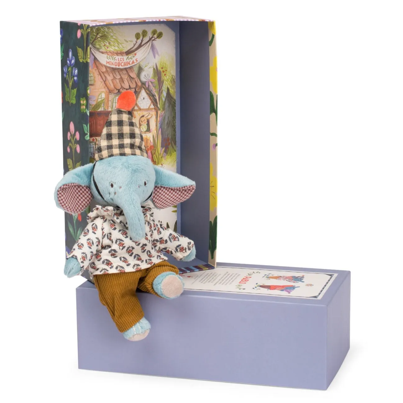 Moulin Roty - Les Minouchkas - Pablo the elephant soft toy