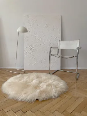 Natural Sheepskin Ivory Carpet - Round