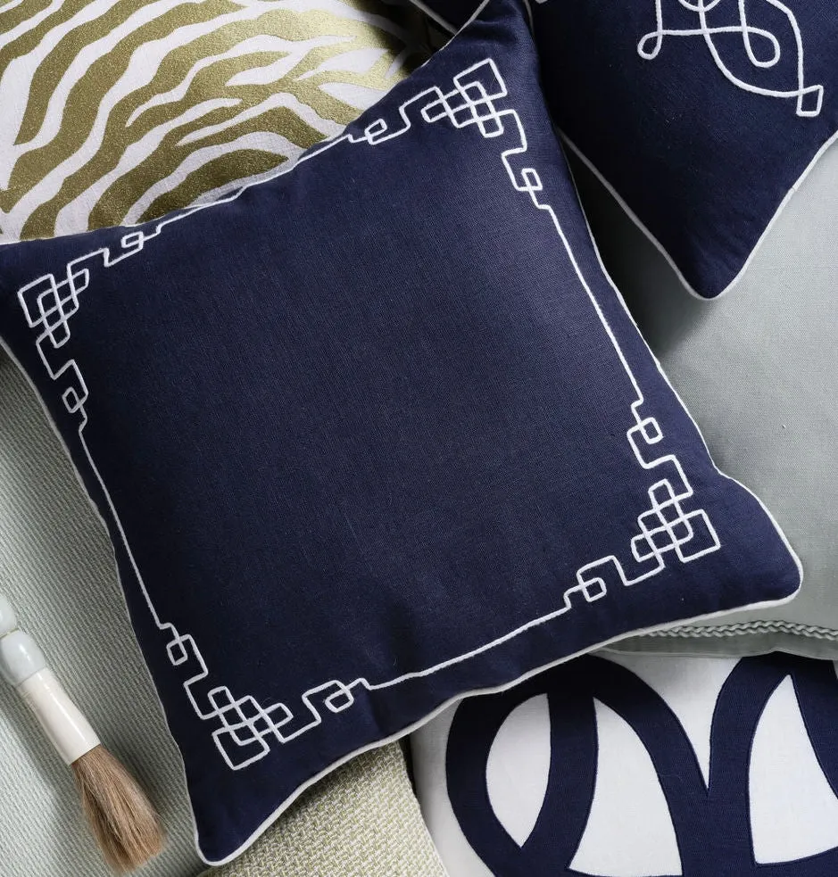 Newport Navy Linen Cushion