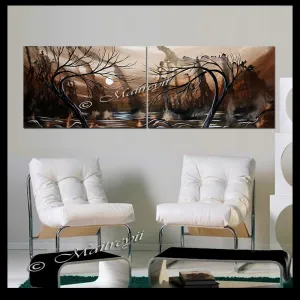 Original Abstract Paintings Landscape Art - Chocolate World