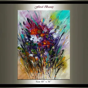 Original Modern Art Oil Painting For Sale -Floral Beauty