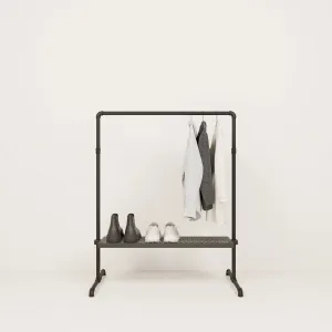 OSKAR METAL – Metal clothing rack with shelves