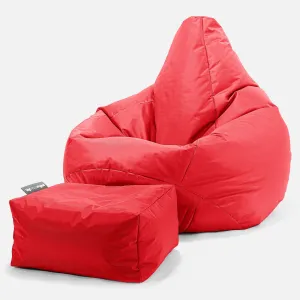 Outdoor Highback Bean Bag Chair - SmartCanvas™ Red