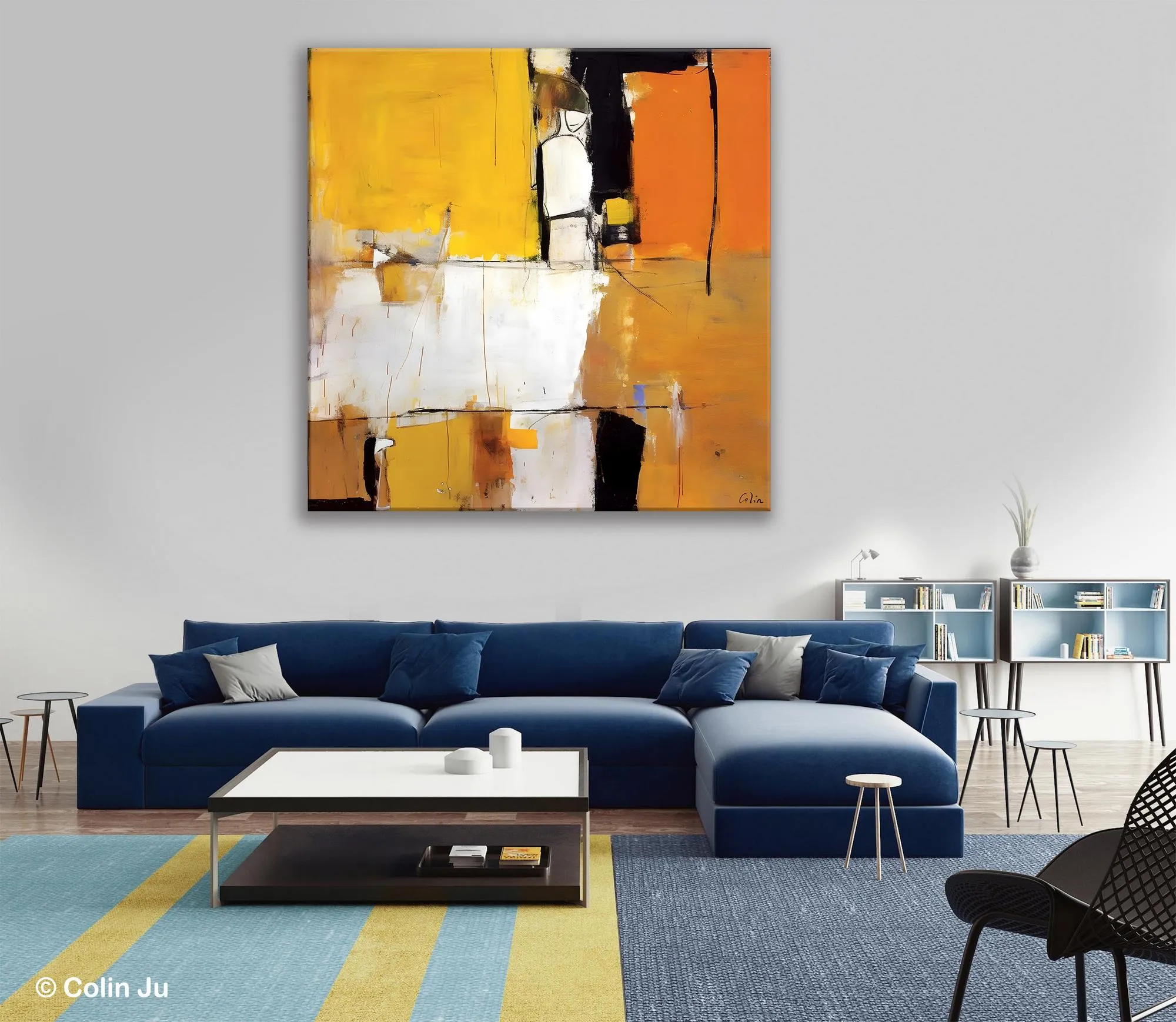 Oversized Modern Abstract Wall Paintings, Large Wall Art Painting for Bedroom, Original Canvas Art, Contemporary Acrylic Painting on Canvas