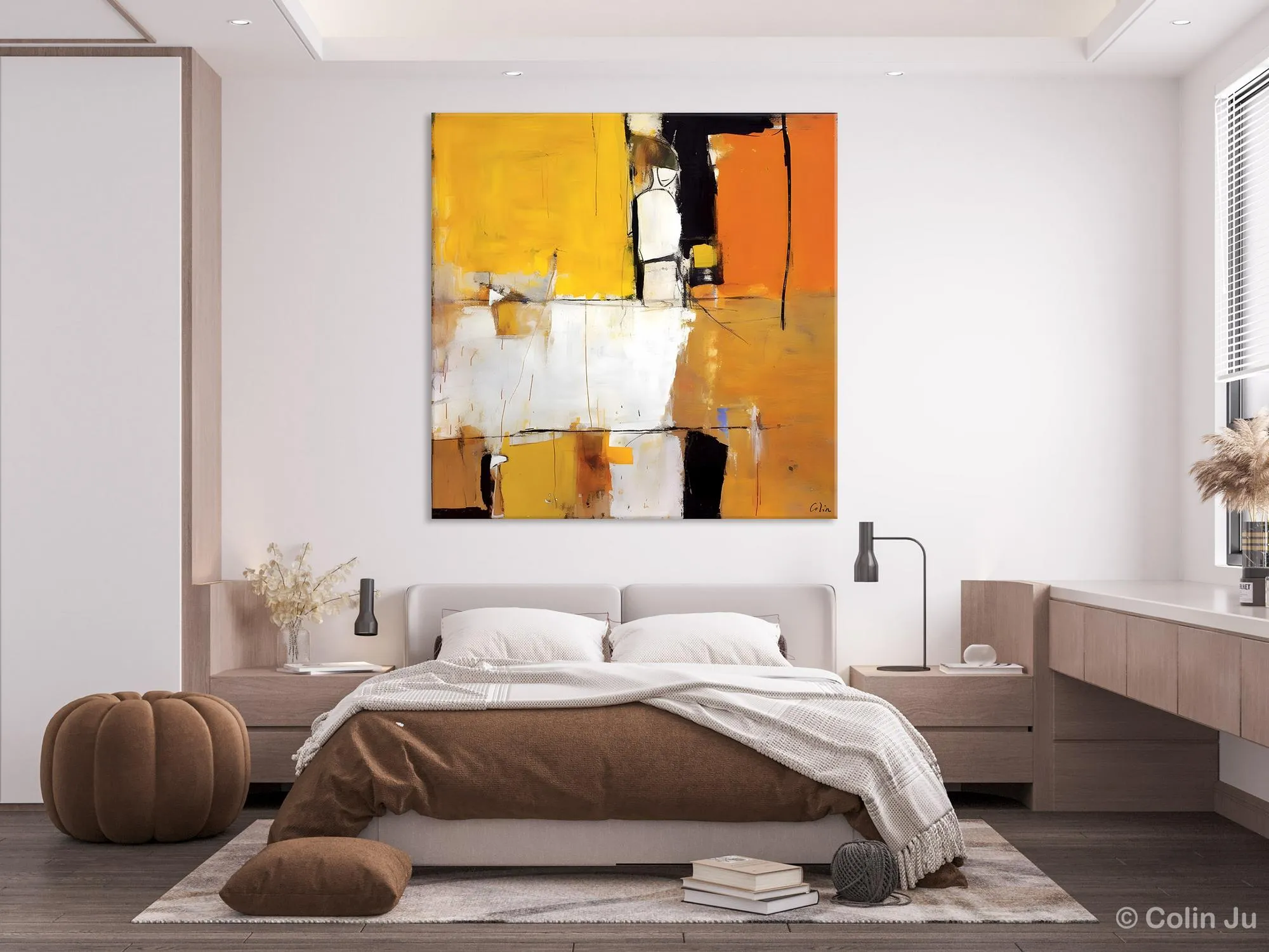 Oversized Modern Abstract Wall Paintings, Large Wall Art Painting for Bedroom, Original Canvas Art, Contemporary Acrylic Painting on Canvas