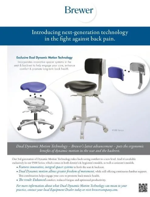 Premium Ergonomic Dental Operator Waterfall-Style Seat Stools US Made