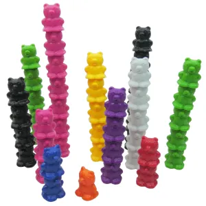 Rainbow Color Stacking Bears Toy_Building_Block 100 pcs Set