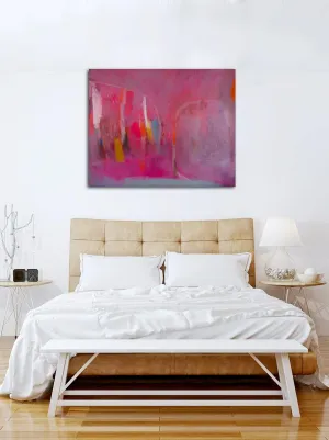 Red abstract painting, red abstract art, wall art decor, bedroom wall decor Colorful Painting White Abstract Painting red Abstract