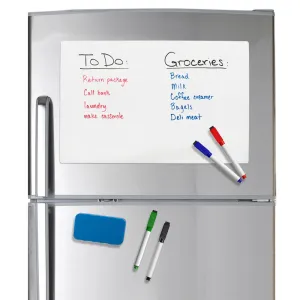 Refridge Reminder Magnetic Dry Erase Whiteboard 17 X 11 Sheet For Refrigerator