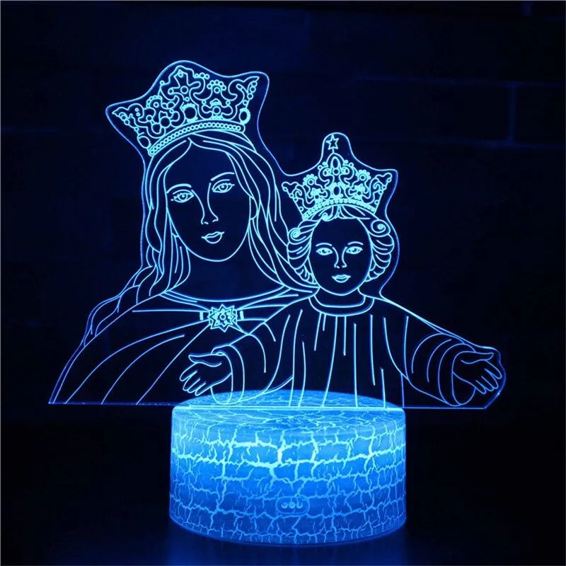 Religious Goddess Angel Jesus Saint 3D Night Light