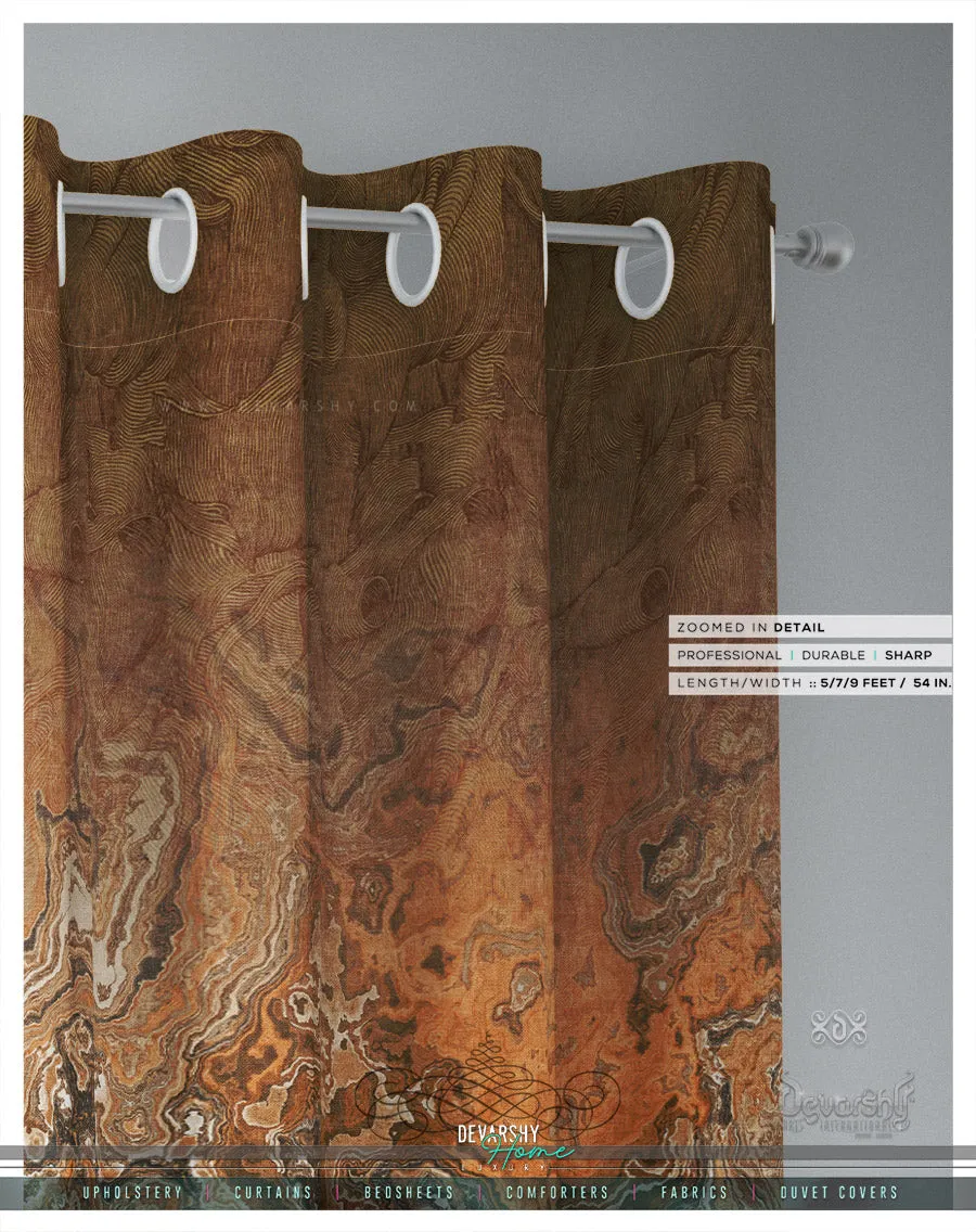 Sandy Marbling Art Print PREMIUM Curtain Panel. Available on 12 Fabrics. Heavy & Sheer. 100112