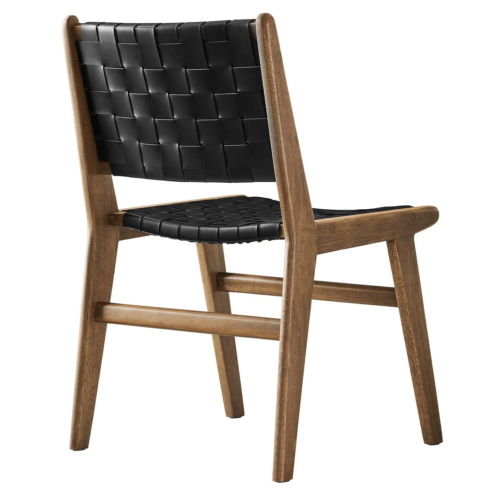 Saoirse Faux Leather Wood Dining Side Chair - Set of 2