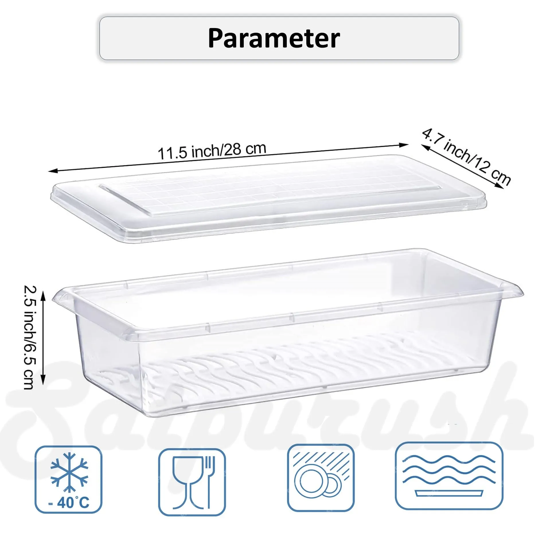 Satpurush Fridge Storage Boxes - Kitchen Containers Set, Masala Box for Kitchen, Plastic Storage Box for Kitchen, Fridge Organiser, Vegetable and Refrigerator Containers for Storage (4)