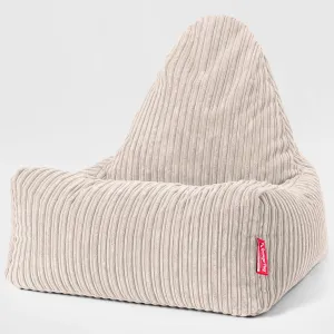 Scandi Lounger Bean Bag Chair - Cord Ivory