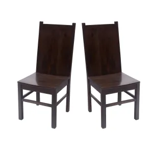 (Set of 2) Long Back Wooden Dinning  Chair