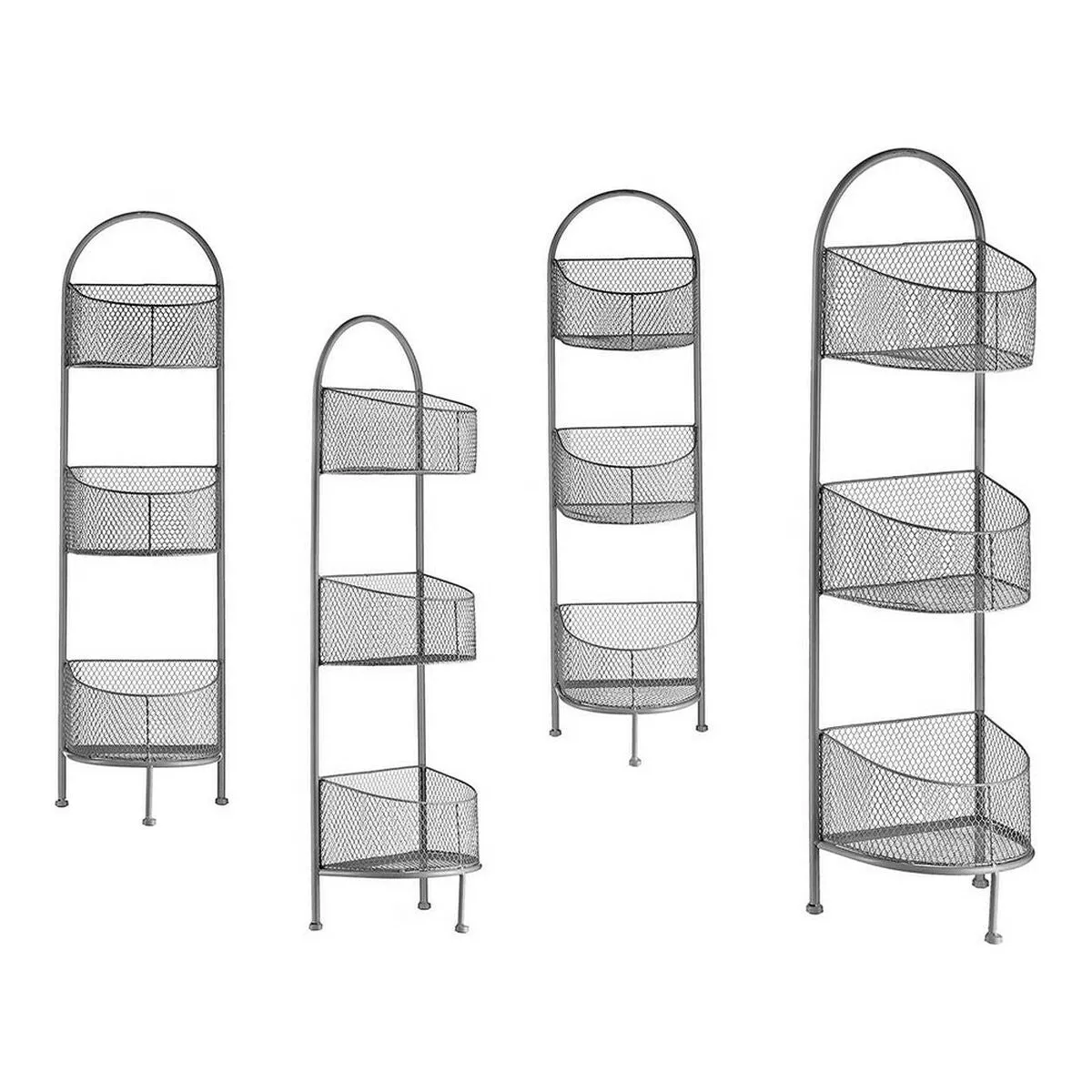 Shelves Silver Metal 21,2 x 97 x 28,5 cm