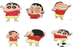 Shinchan Vinyl Wall Stickers Set of 6