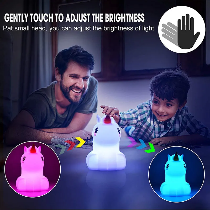 Silicone Animal Night Lights with Touch Sensor Remote Control 9 Colors Changing