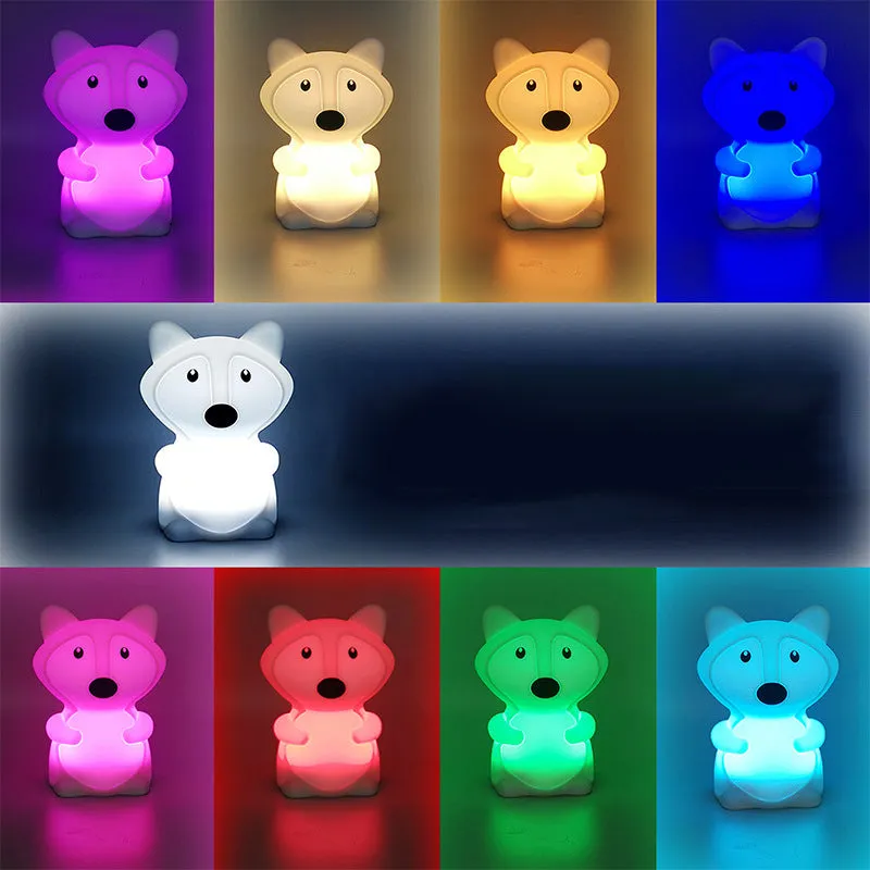 Silicone Animal Night Lights with Touch Sensor Remote Control 9 Colors Changing