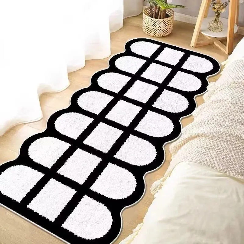 SINOTAO  -  Ins Carpet Bedroom Rugs Carpet Simple Household Long Floor Mat Fluffy Living Room Decoration 40x120cm