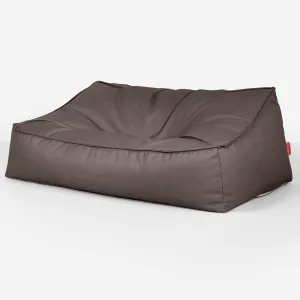 Sloucher Bean Bag Sofa - Vegan Leather Chocolate