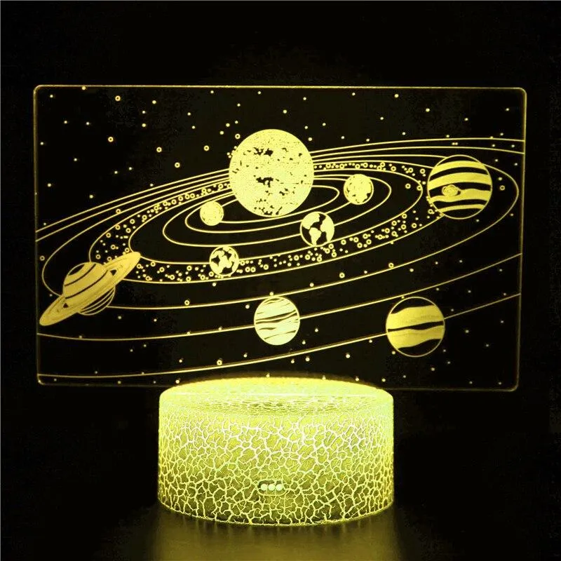 Solar System 3D Phantom Lights Universe Planet Space Night Lights Children's Bedroom Decoration Birthday Holiday Gifts