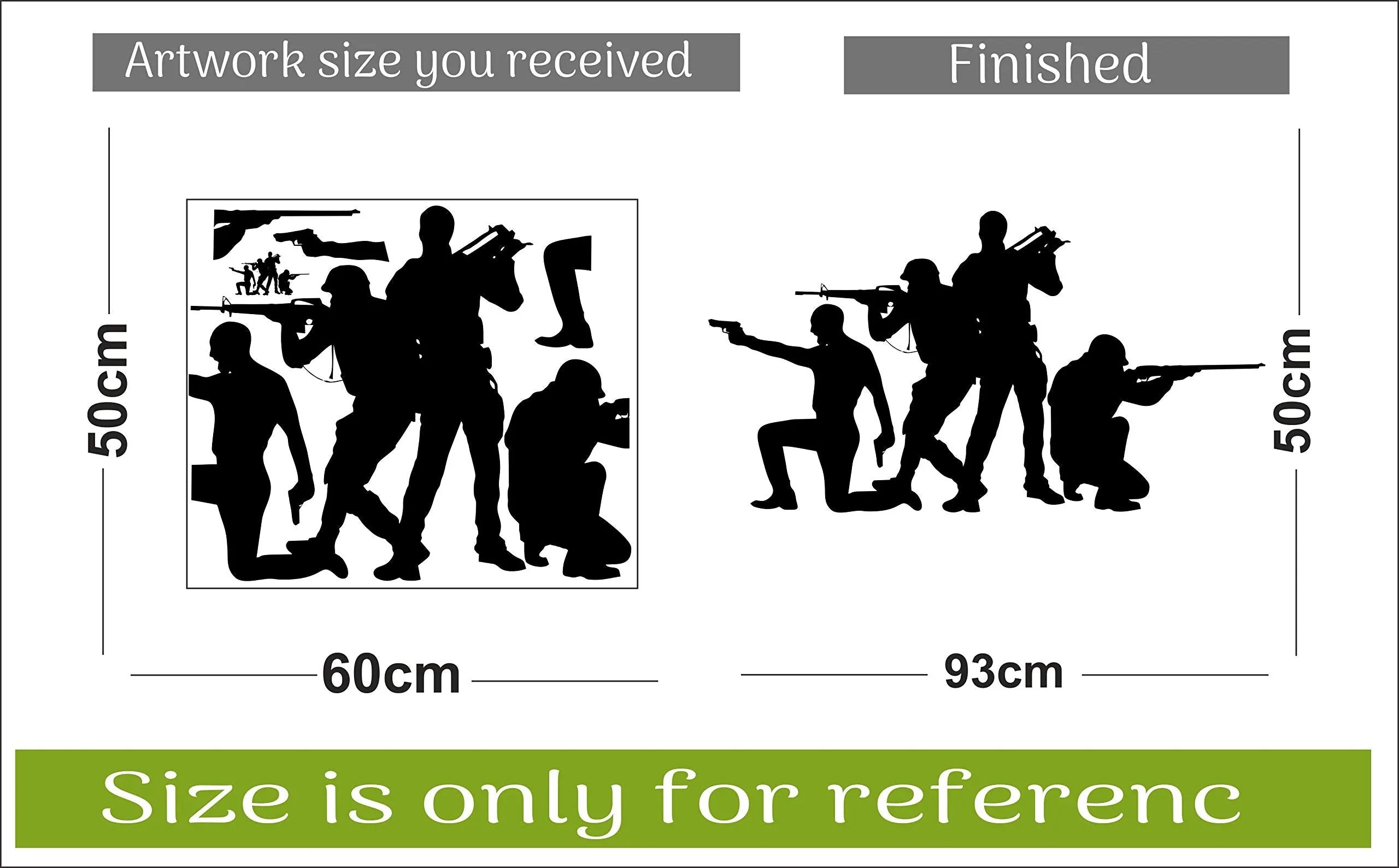 Sticker Hub Player Unknown Battlegrounds Pubg Gun Cartoon Decorative Wall Sticker for Kid's Living Room Bedroom for Home Hall Decor (Vinyl, 50 x 93 cm) BS966