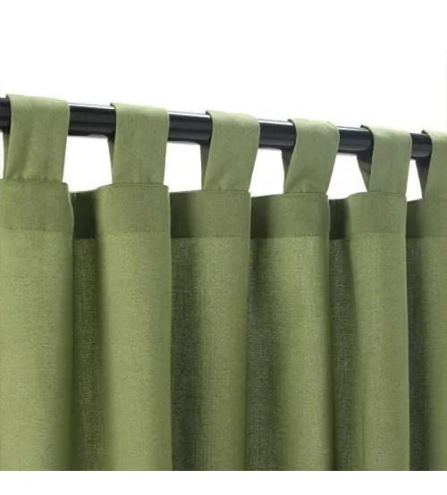 Sunbrella Outdoor Curtain With Tabs - Cilantro