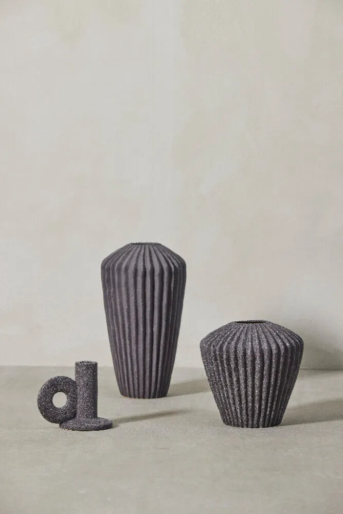 Susia vase Ø14.5X26.5 cm, D. Grey