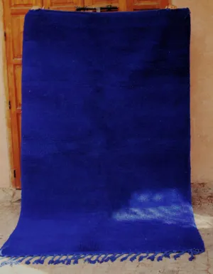 TAFENDA | Boujaad Blue Rug | 100% wool handmade in Morocco