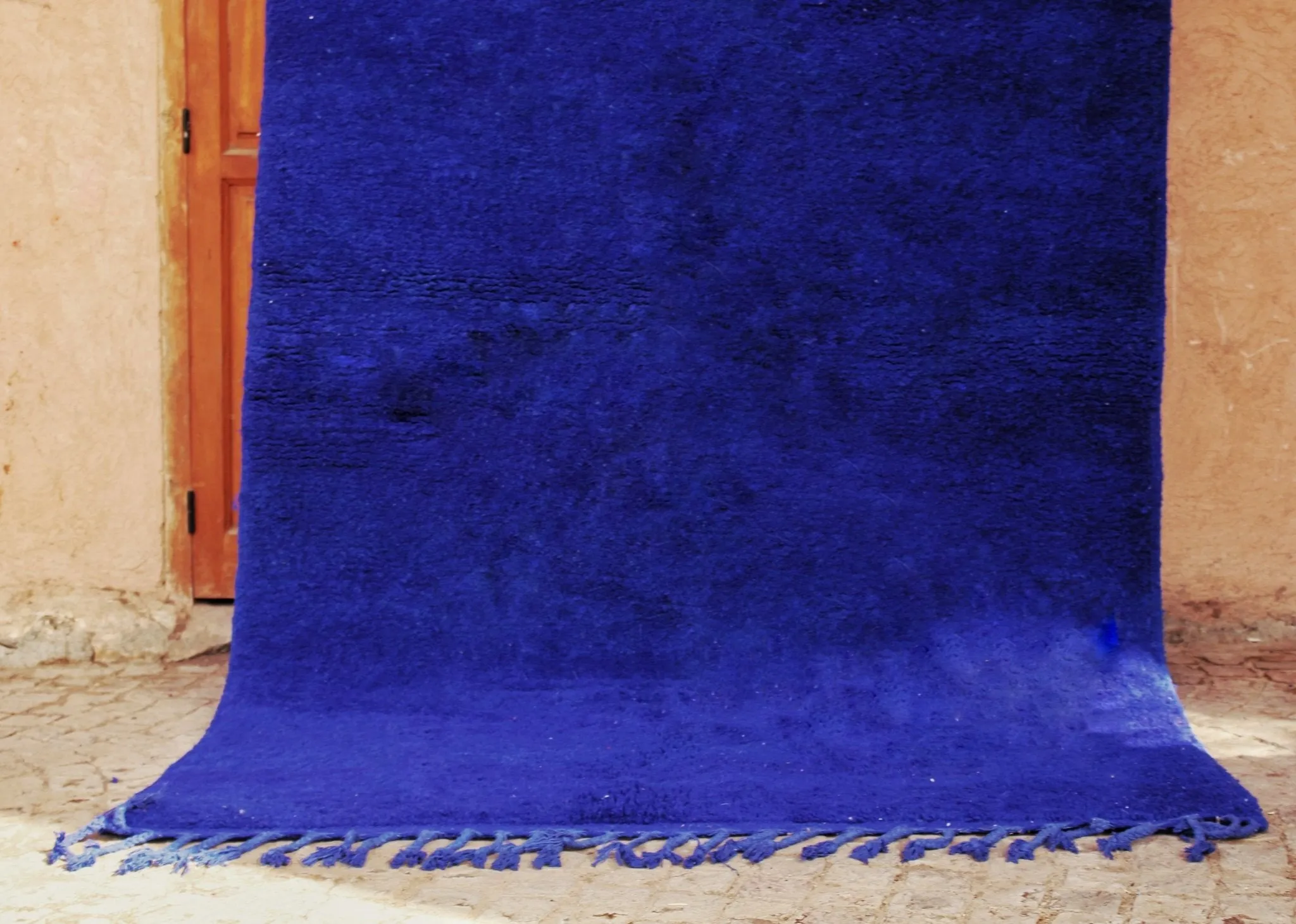 TAFENDA | Boujaad Blue Rug | 100% wool handmade in Morocco