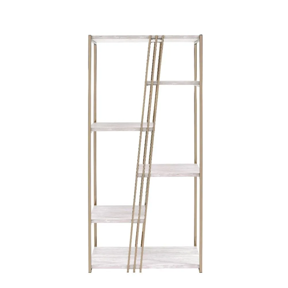 Tanan - Bookshelf - White & Champagne