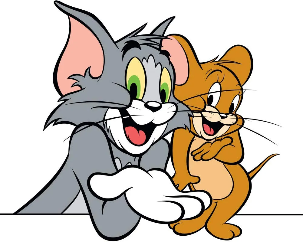 Techgifti Vinyl Tom and Jerry Cartoon Wall Sticker (15 x 20 Inch, Multicolor)