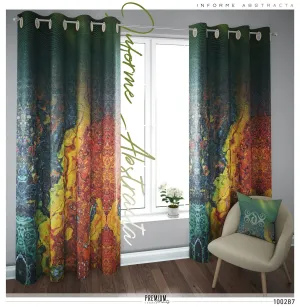 The Lava Abstract PREMIUM Curtain Panel, Available on 12 Fabrics, Made to Order. 100287