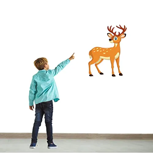 Thinking how Baby deer wall sticker for Kids bedroom wall decor (30x43 cm)