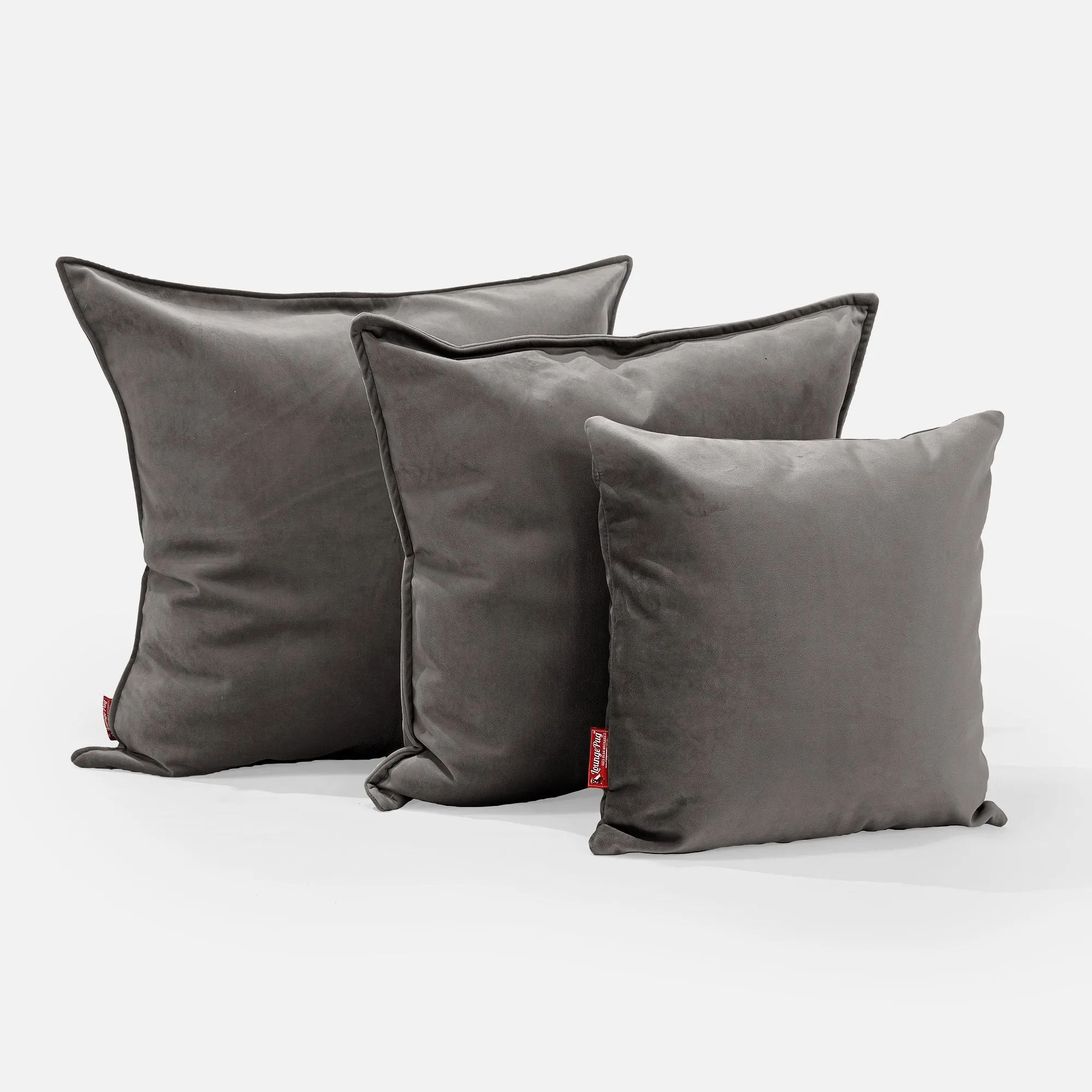 Throw Pillow Cover 47 x 47cm - Velvet Graphite Grey