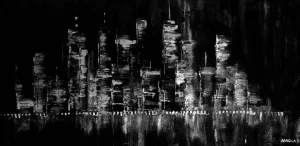 Toronto by night (24" x 48" x 2") -SOLD