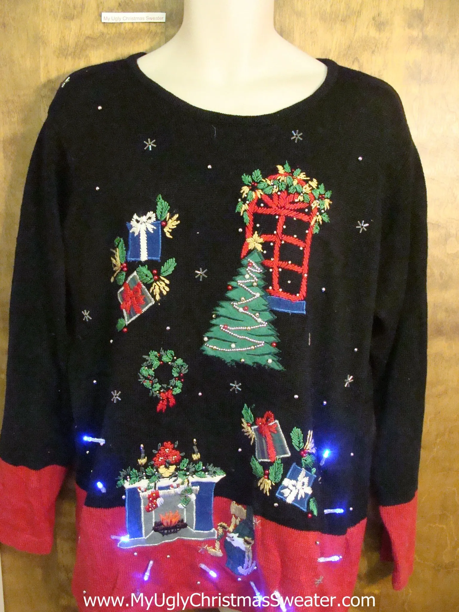 Twilight Zone Christmas Dream Sweater with Lights