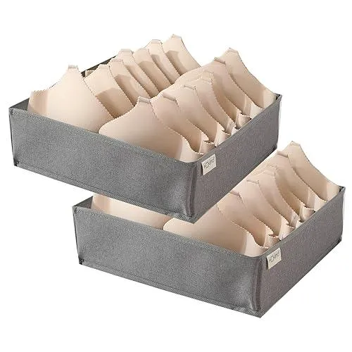 Undergarment Organizer for Wardrobe and Drawers, Grey