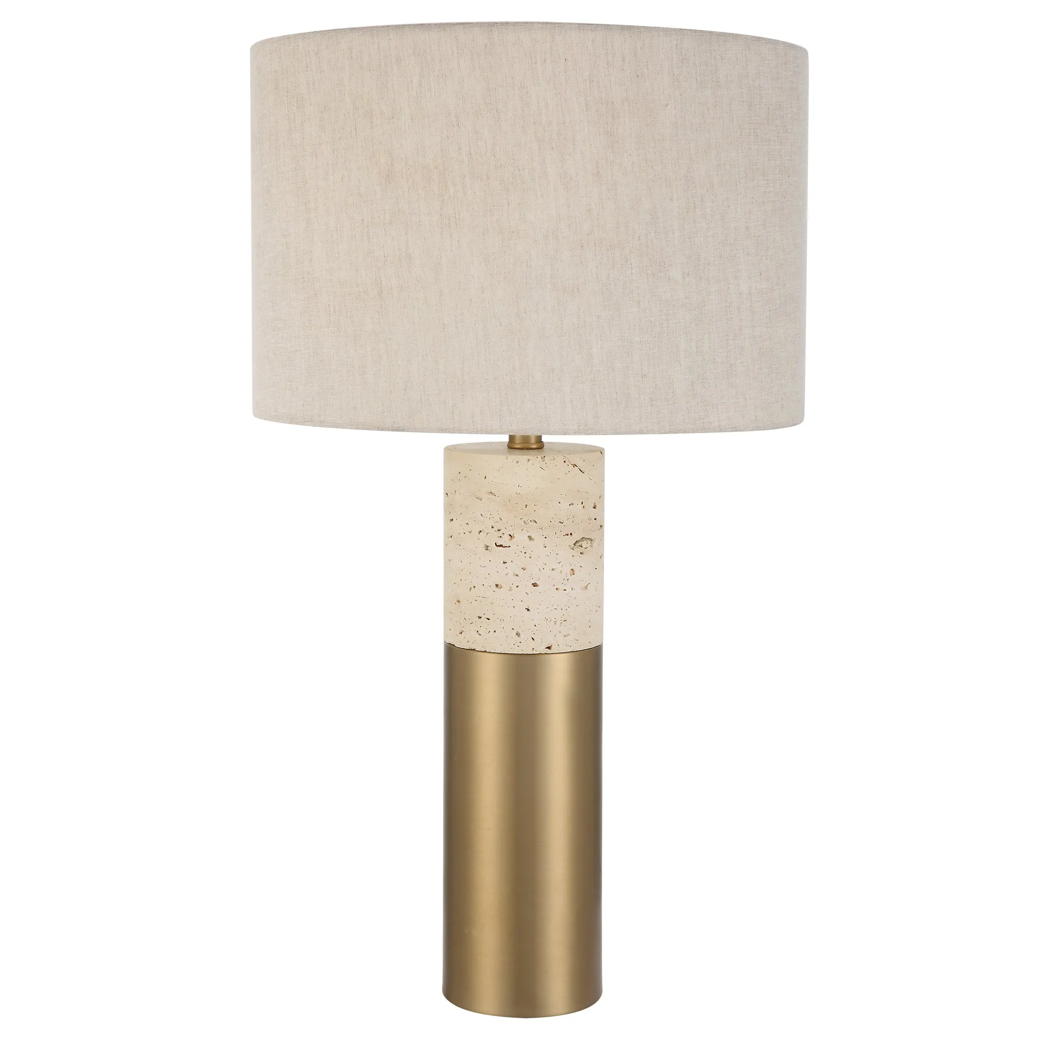 Uttermost Gravitas Elegant Brass & Stone Lamp