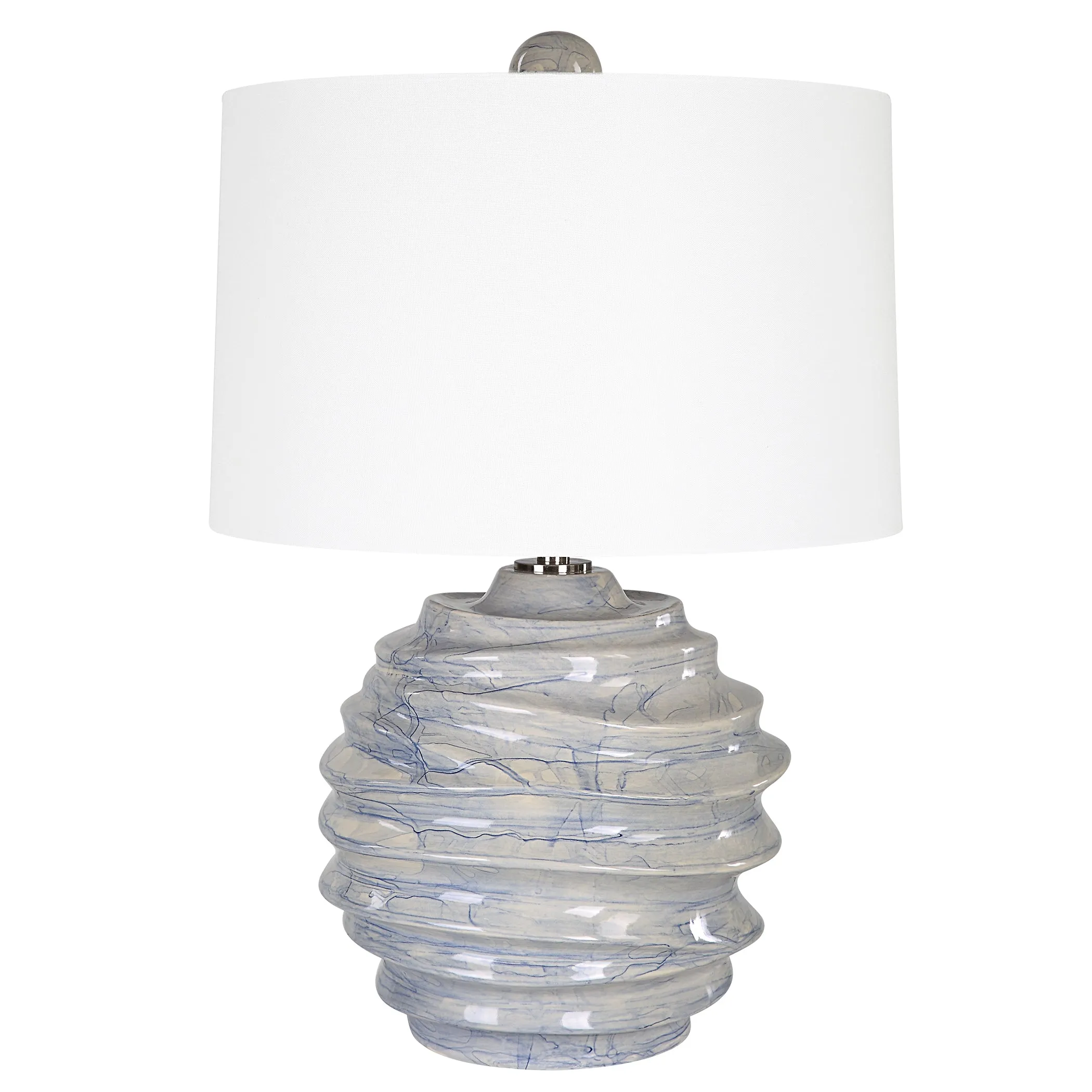 Uttermost Waves Blue & White Accent Lamp