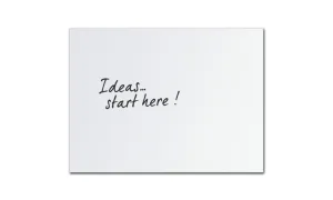 Vision Commercial Porcelain Magnetic Whiteboards - Slim White Frame