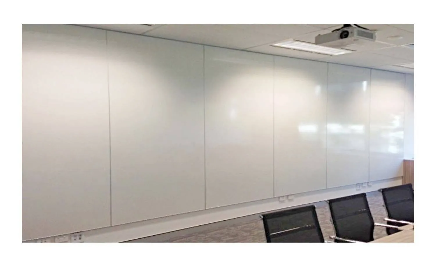 Vision Commercial Porcelain Magnetic Whiteboards - Slim White Frame