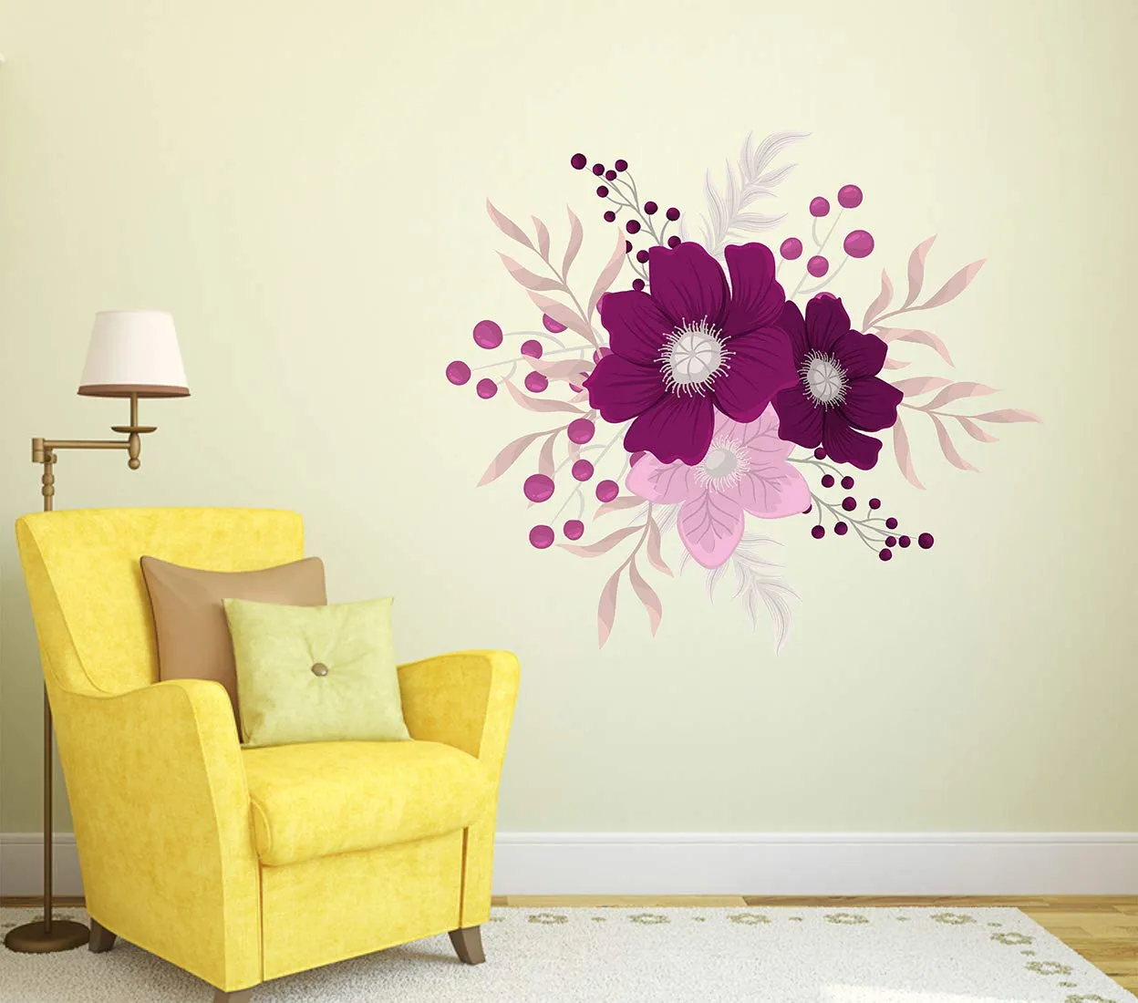 Wall Archs Colorful Flowers Wallstickers (Vinyl 70 cm x 110 cm)