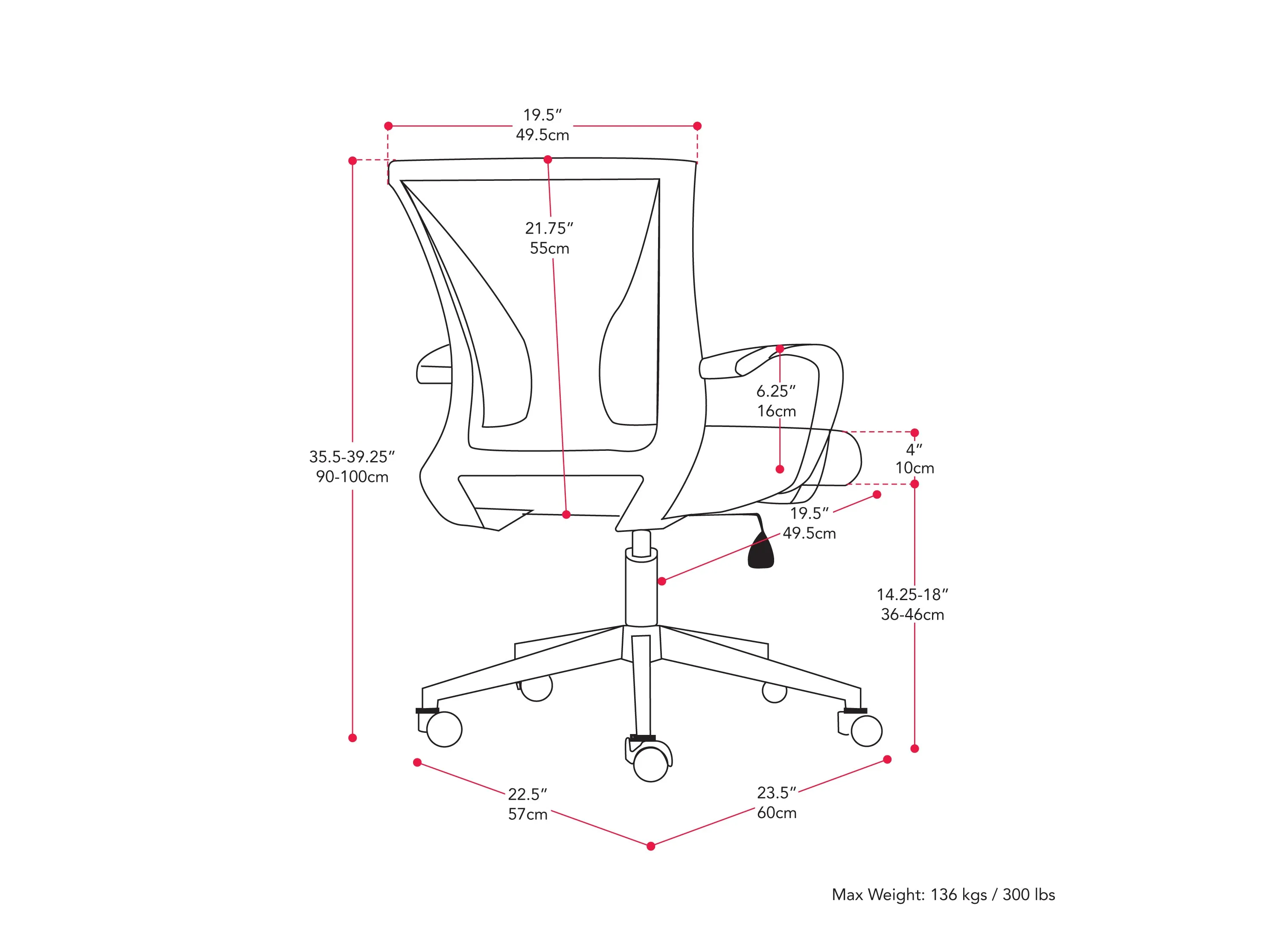 White Mesh Office Chair