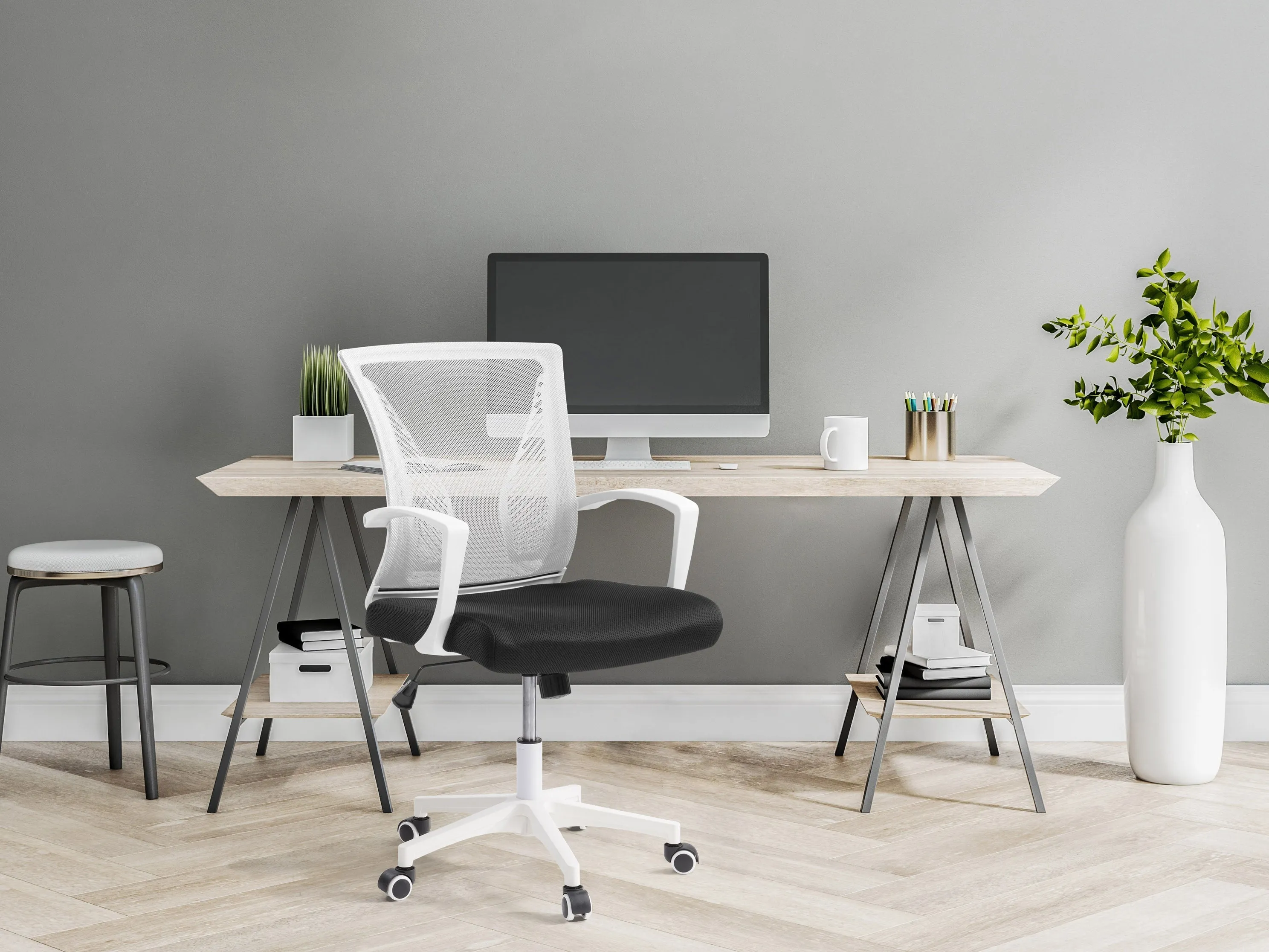 White Mesh Office Chair