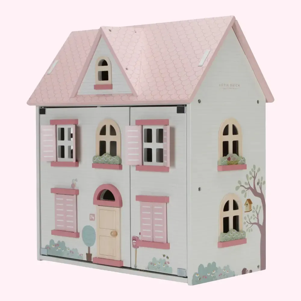 Wooden Doll House with Furniture